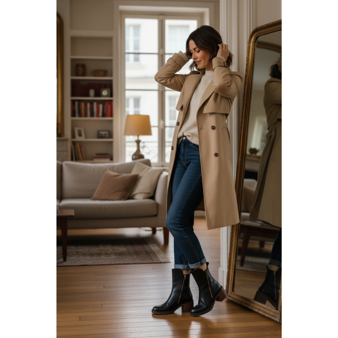 VALORINE™ | Zwarte Laarzen met Hak voor Comfort en Stijl