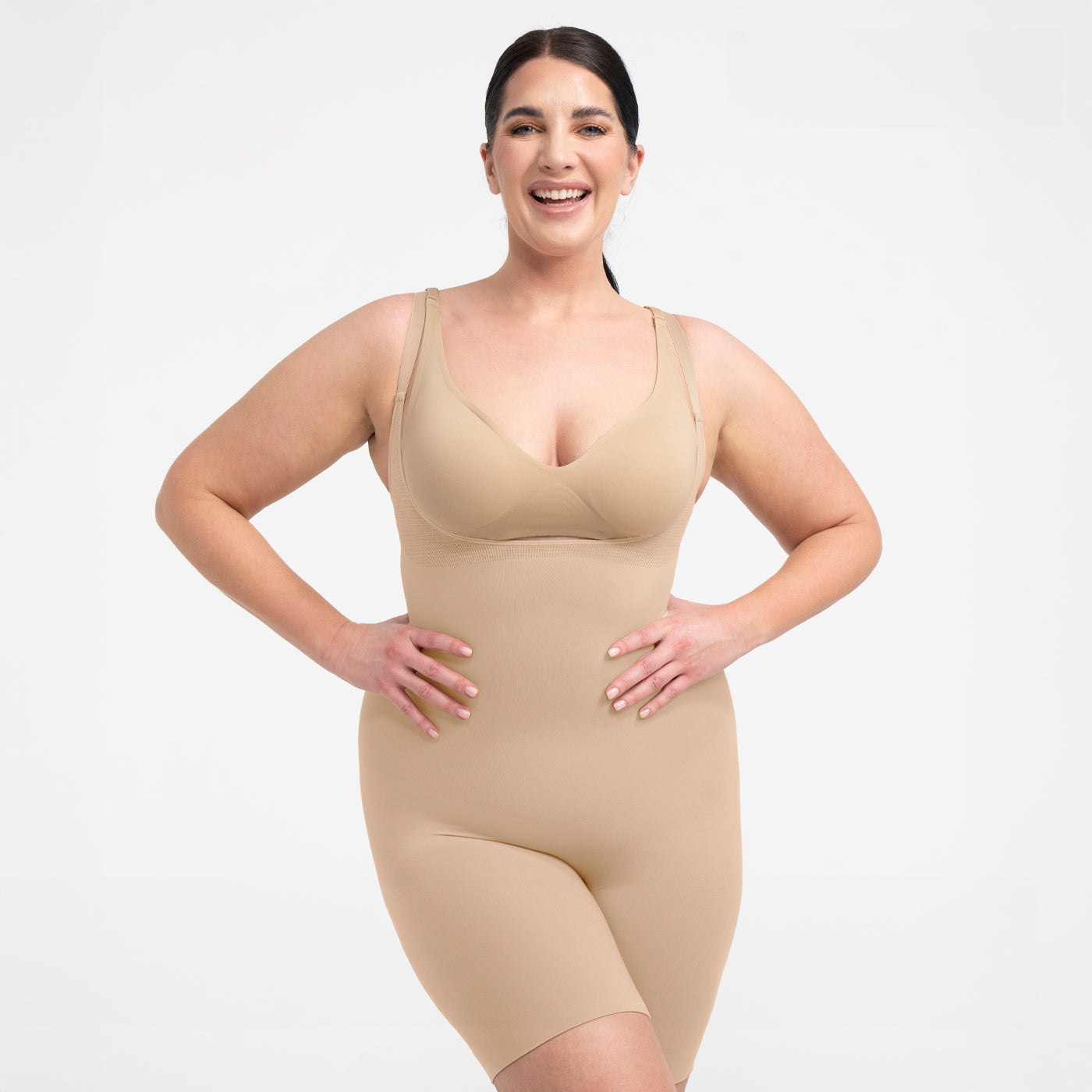 Bodysuit modellerende shapewear met open buste