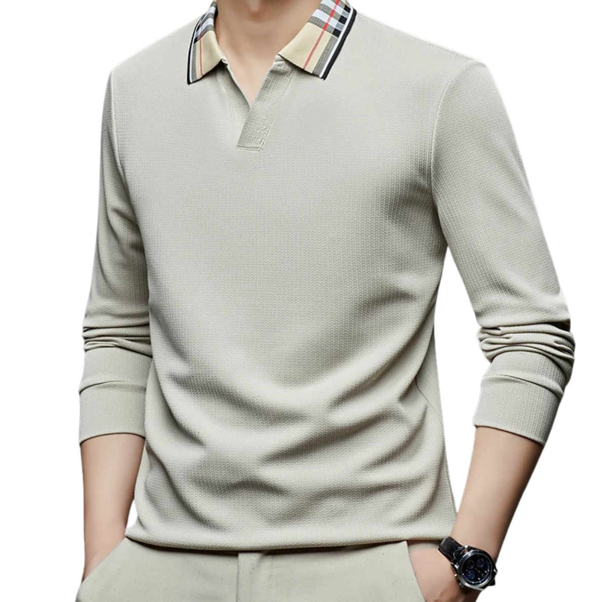 ELEGANTE POLO MET RUITKRAAG VOOR HEREN