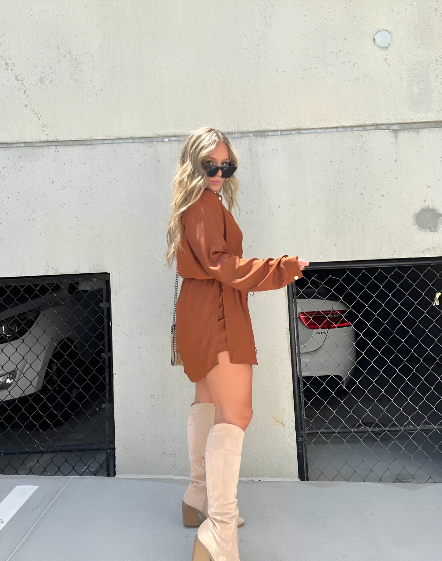 Ameline | Trendy Satijnen Romper Jurk