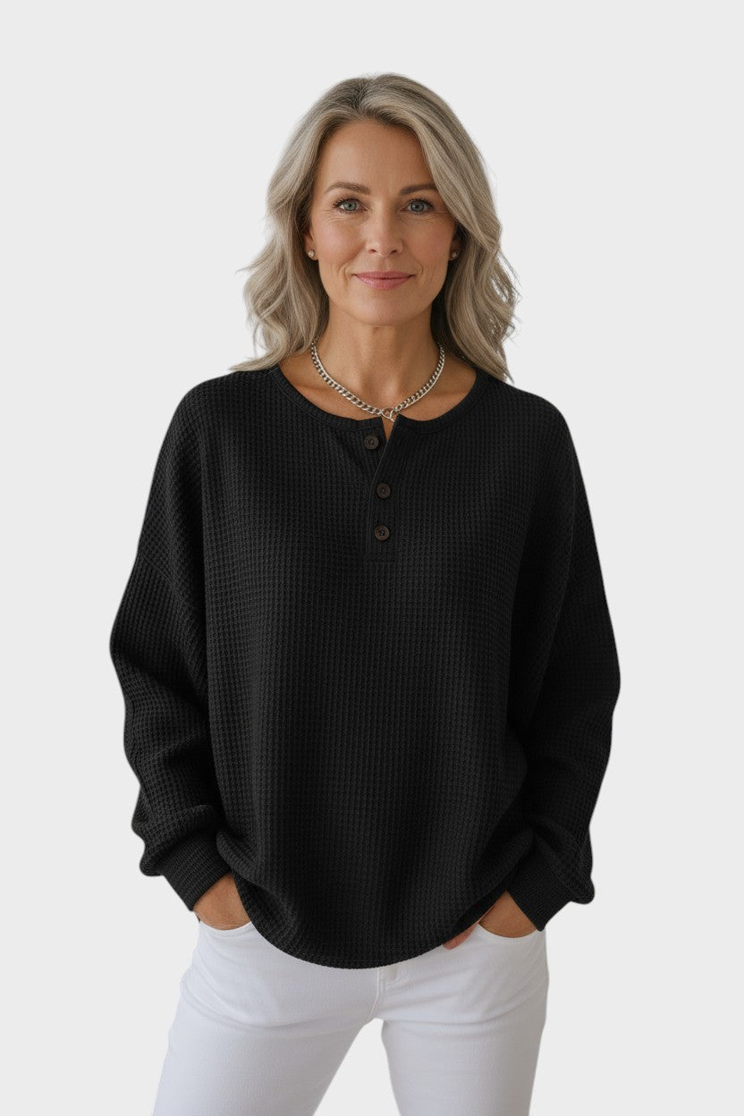 Monica™ | Maglione waffle caldo e confortevole