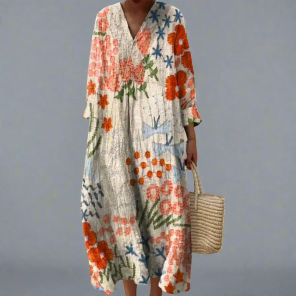 Maya | Abstracte Midi Jurk
