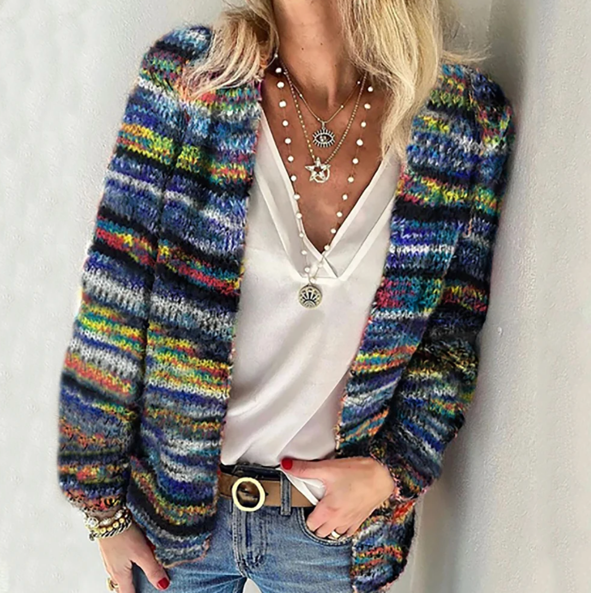 LUCIA | Multicolor Cardigan Warm en Veelzijdig – Nieuw Trendy Binnengekomen