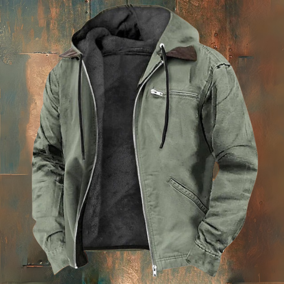 Gevoerde hoodie vest met rits