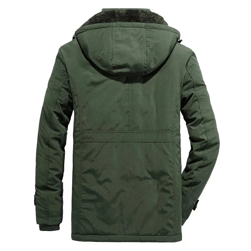 Warme Heren Fleece Winterjas Van Premium Wolmix