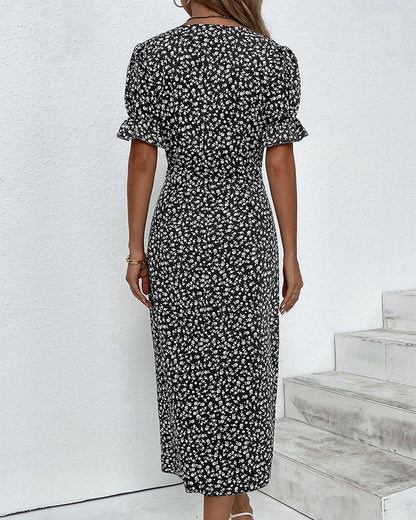 Sophie | Elegante en Comfortabele Midi Jurk met Bloemenprint