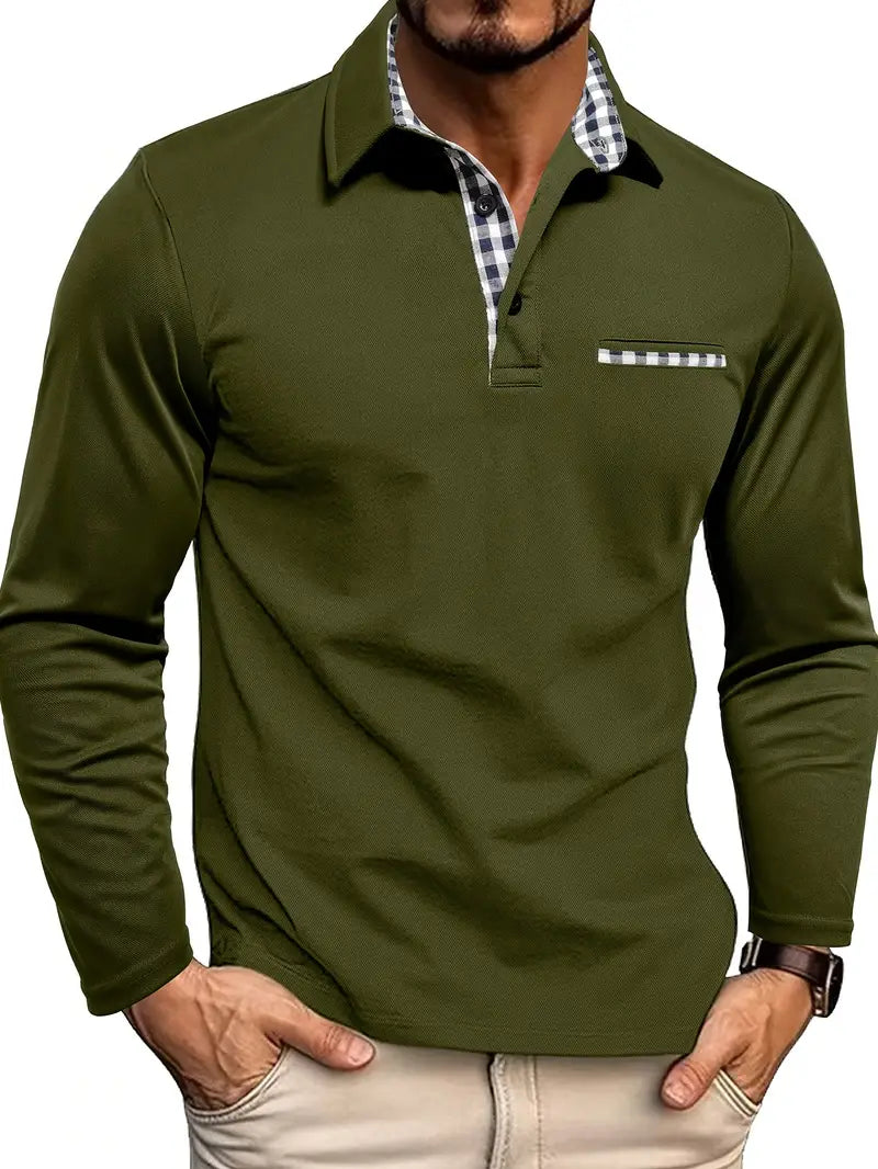 Stijlvolle Polo met Contrastkraag
