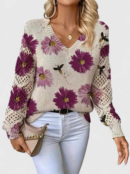 Elegante Bloemenprint Trui