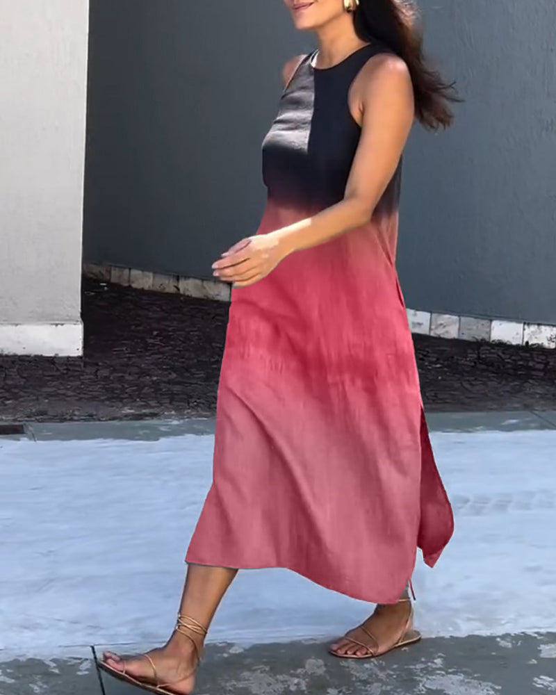 Modieuze Mouwloze Jurk