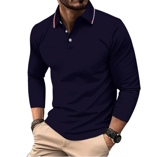 PREMIUM CASUAL POLO MET CONTRASTERENDE Kraag