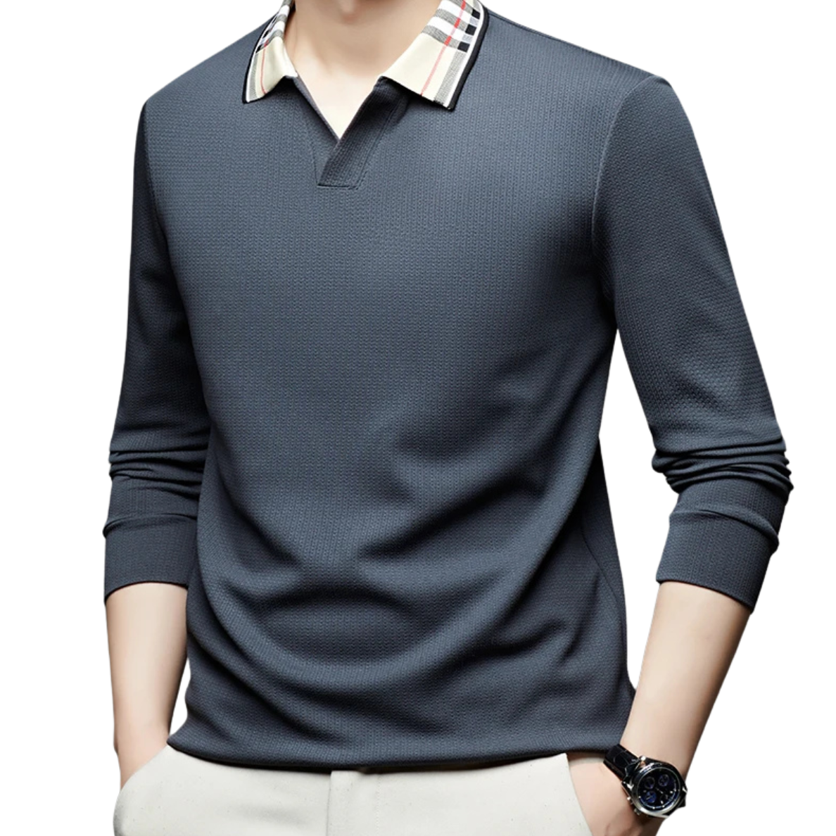 ELEGANTE POLO MET RUITKRAAG VOOR HEREN