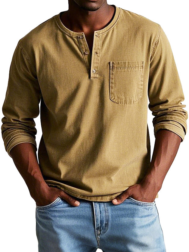 VINTAGE SHIRT MET LANGE MOUWEN