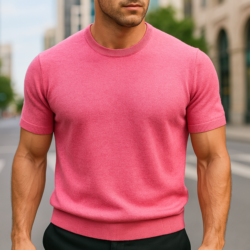 Elegant Heren T-shirt met Moderne Pasvorm