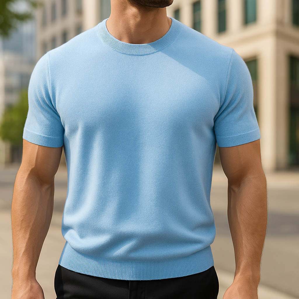 Elegant Heren T-shirt met Moderne Pasvorm