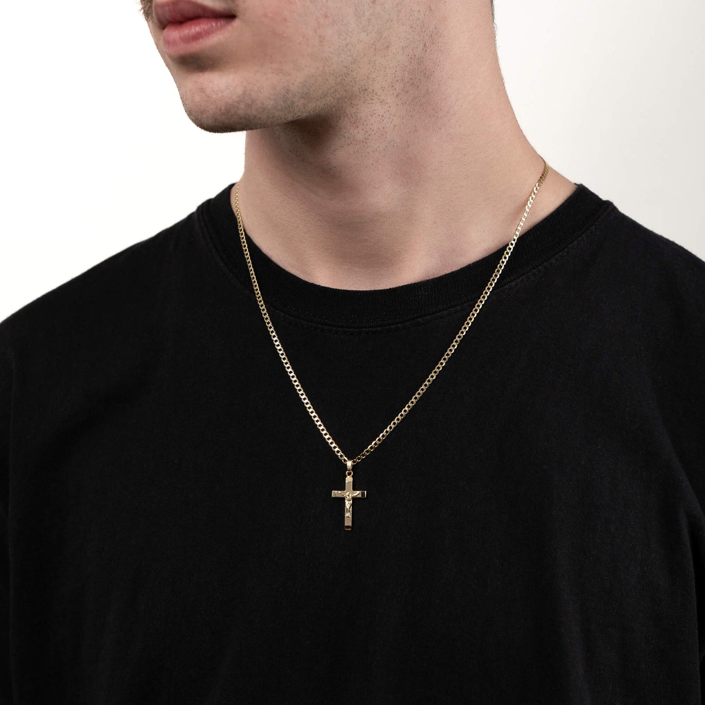 KRUIS KRUISBEELD KETTING 333 GOUD