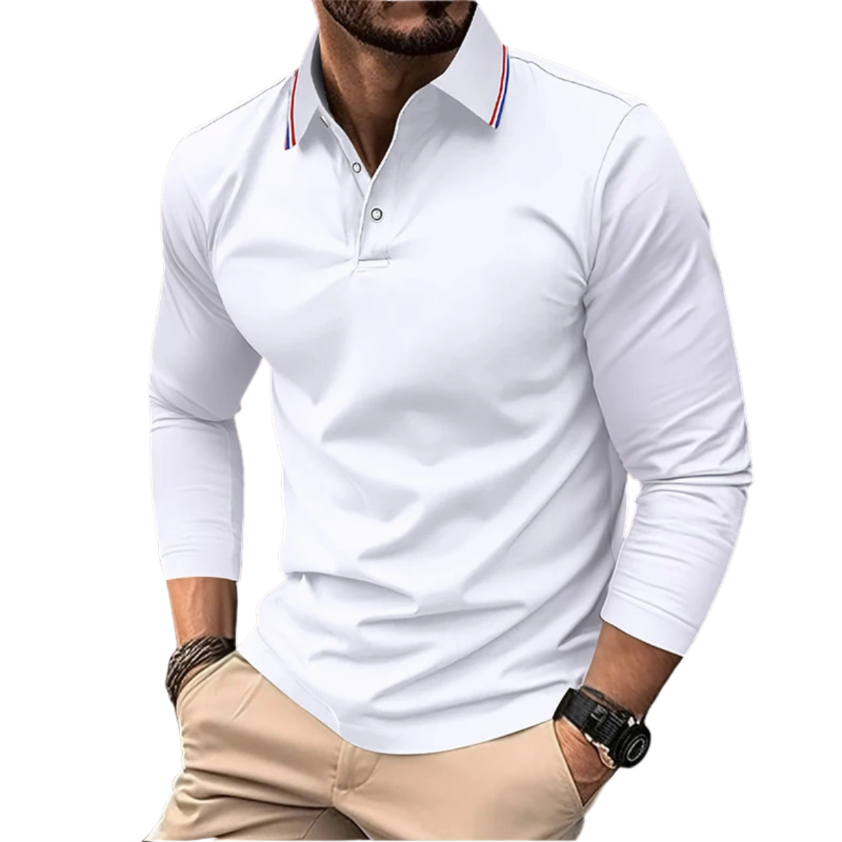 PREMIUM CASUAL POLO MET CONTRASTERENDE Kraag