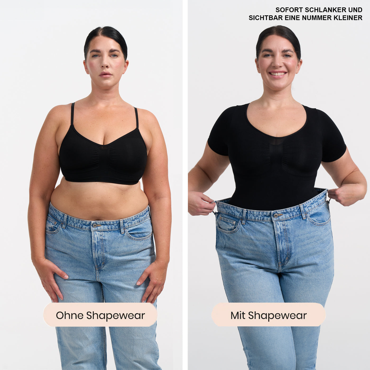 Bodysuit sculpterend Shapewear T-shirt met koord