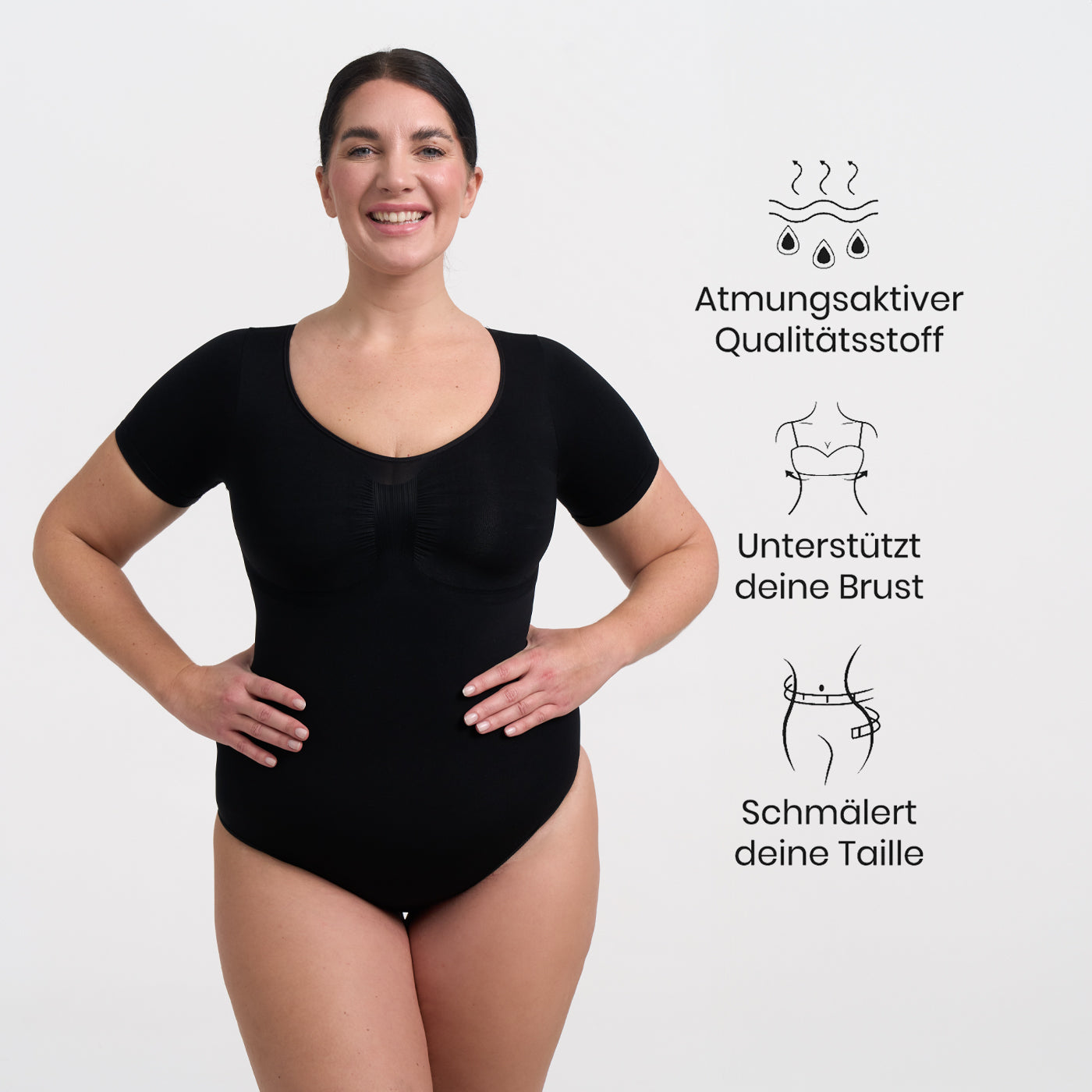 Bodysuit sculpterend Shapewear T-shirt met koord