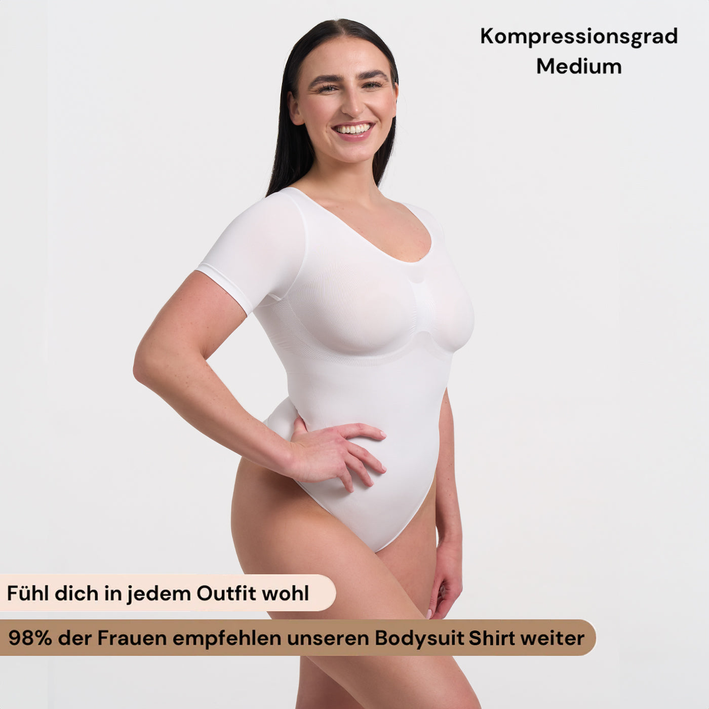 Bodysuit sculpterend Shapewear T-shirt met koord