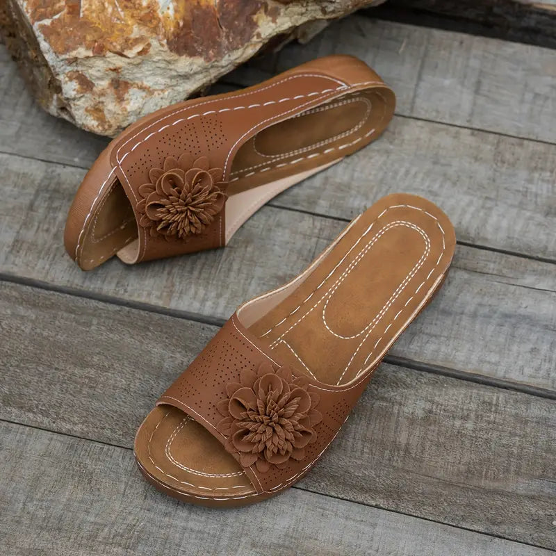 FLORA | Orthopedische Sandalen met Bloemmotief