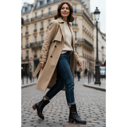 VALORINE™ | Zwarte Laarzen met Hak voor Comfort en Stijl