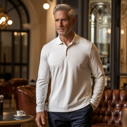PREMIUM POLO  MET LANGE MOUWEN
