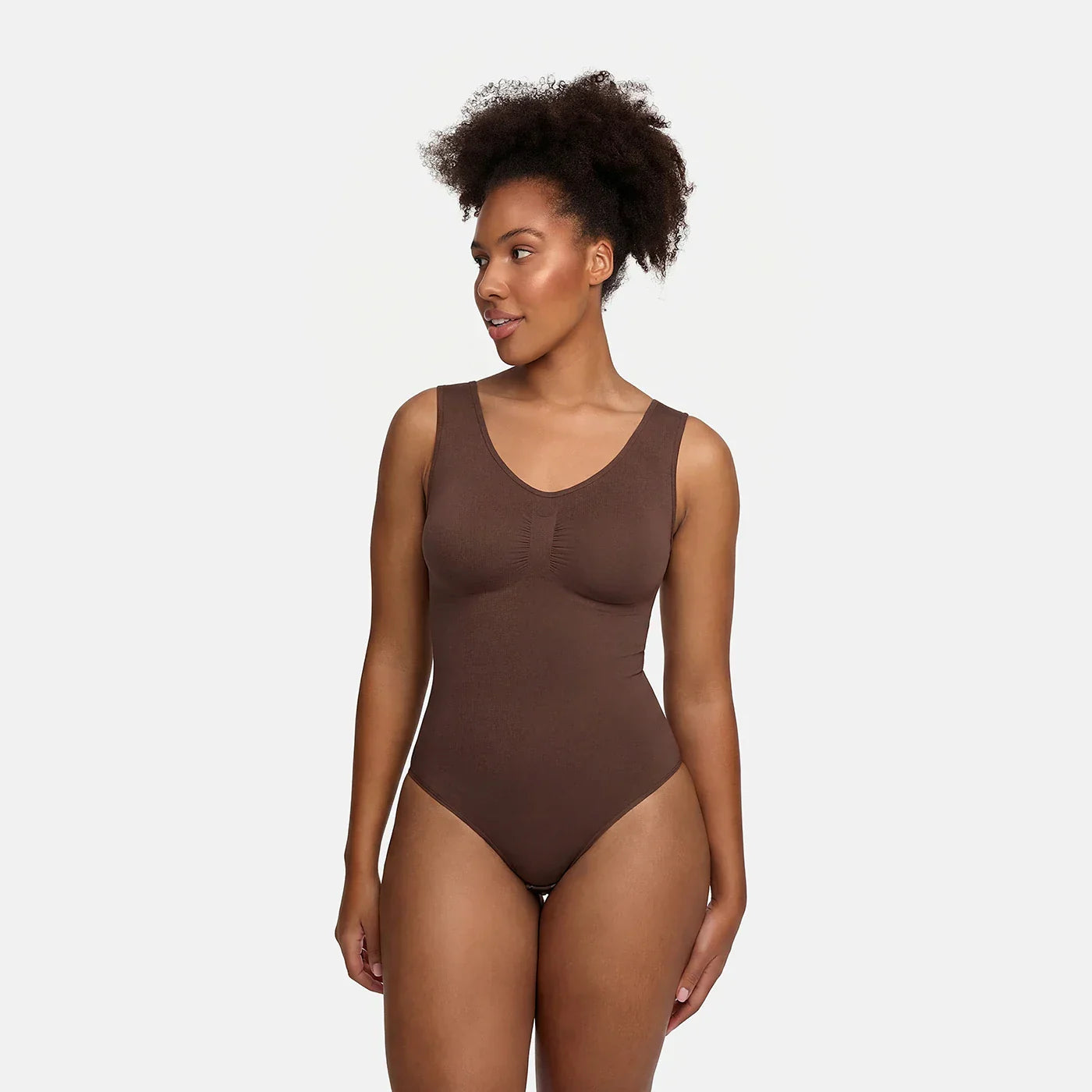Tank bodysuit sculpting shapewear met slip