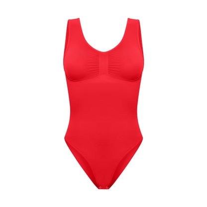 Tank bodysuit sculpting shapewear met slip