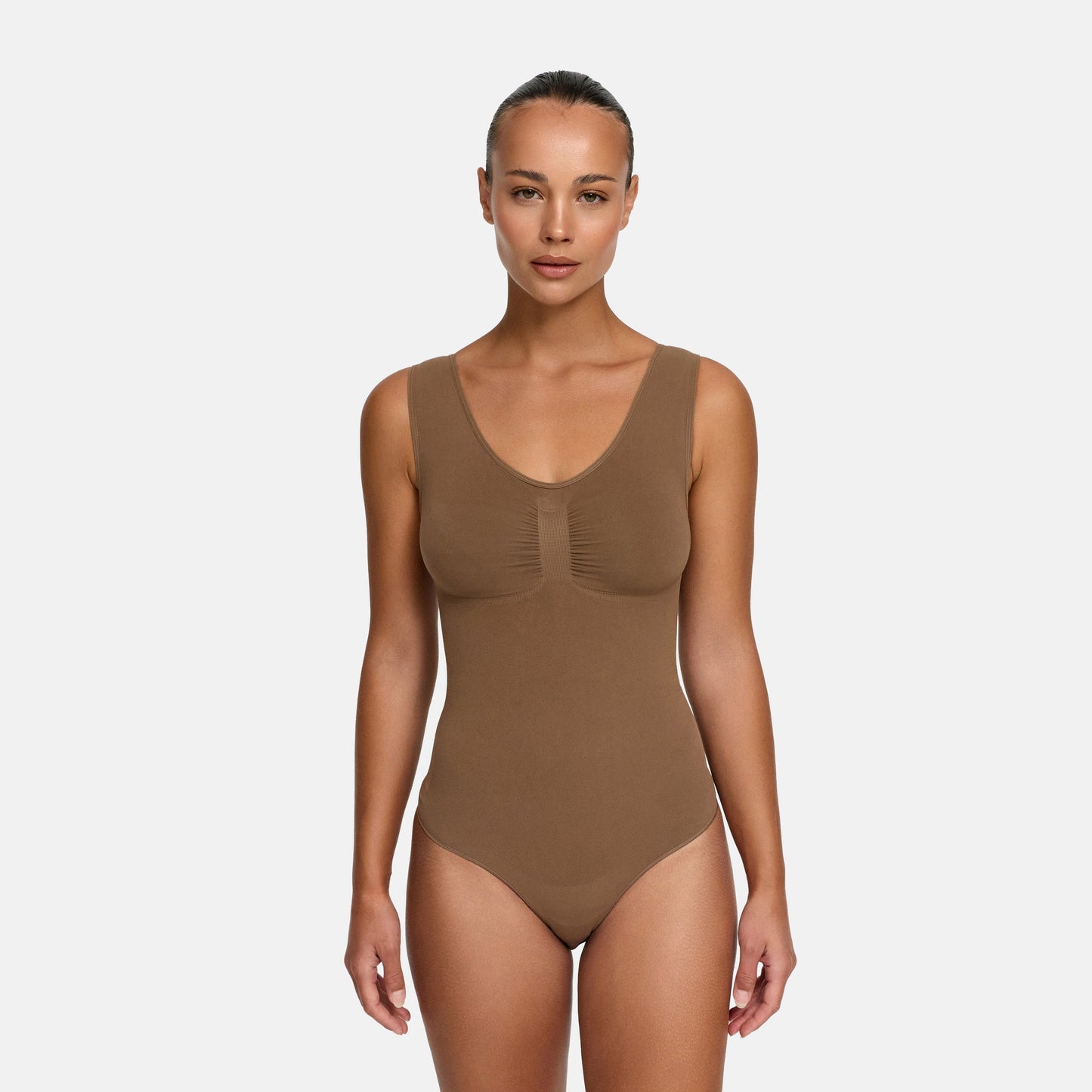 Tank bodysuit sculpting shapewear met slip