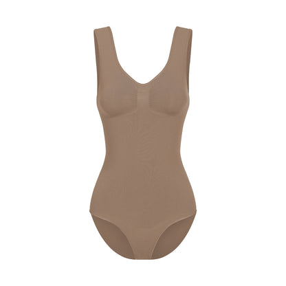 Tank bodysuit sculpting shapewear met slip