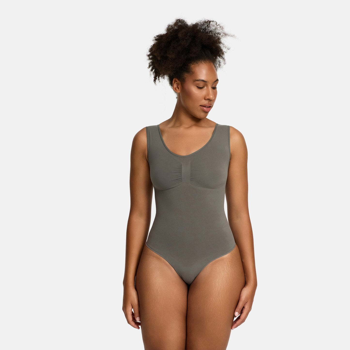 Tank bodysuit sculpting shapewear met slip