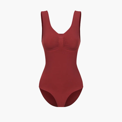 Tank bodysuit sculpting shapewear met slip