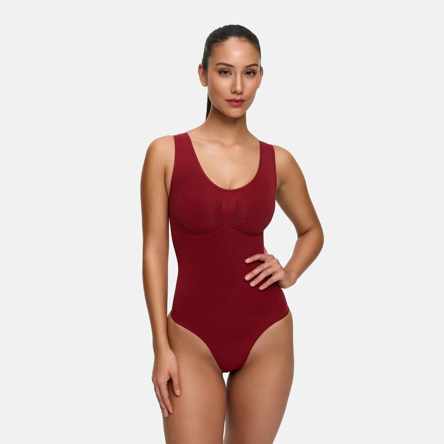 Tank bodysuit sculpting shapewear met slip