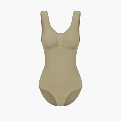 Tank bodysuit sculpting shapewear met slip
