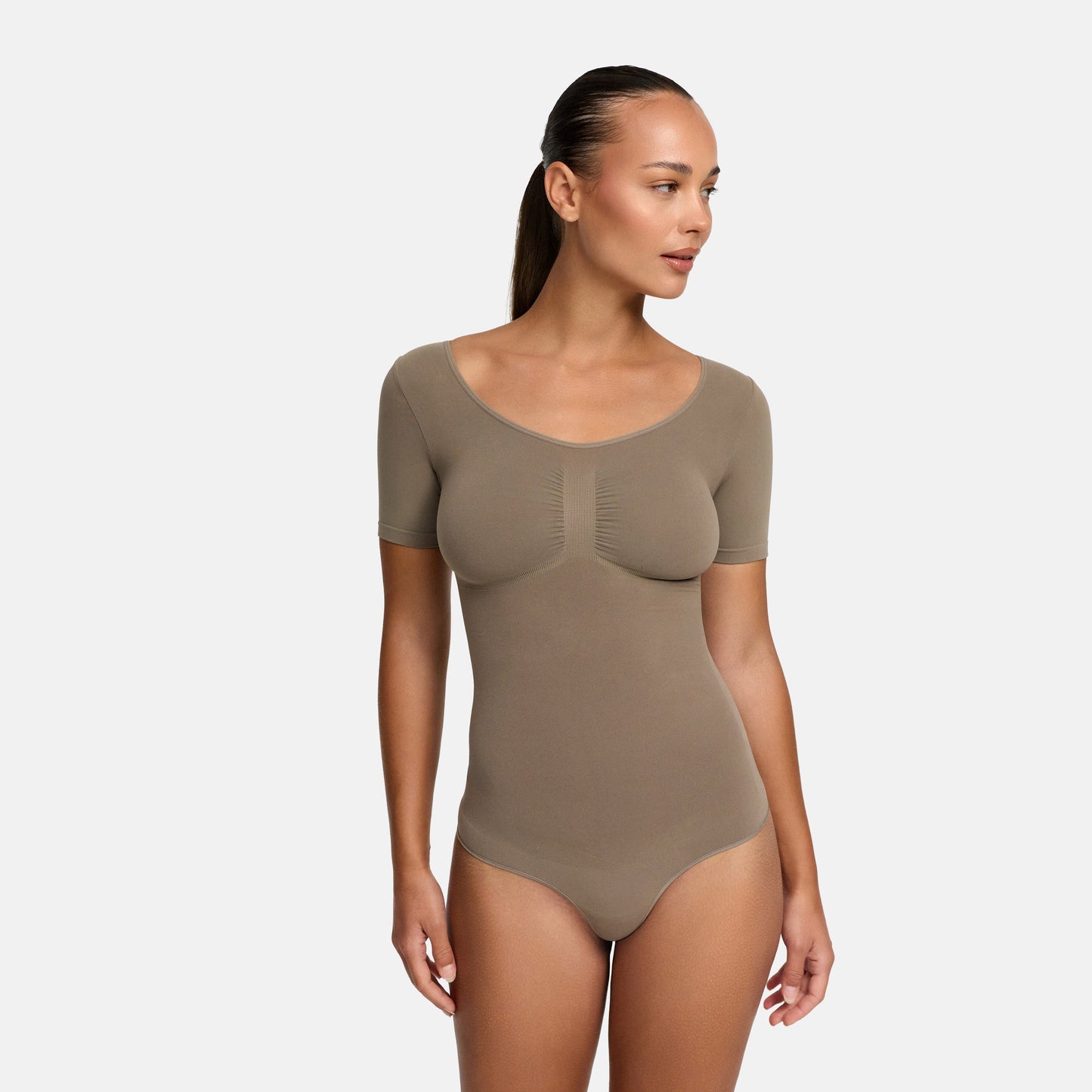 T-shirt Bodysuit Sculpting Shapewear met Slip
