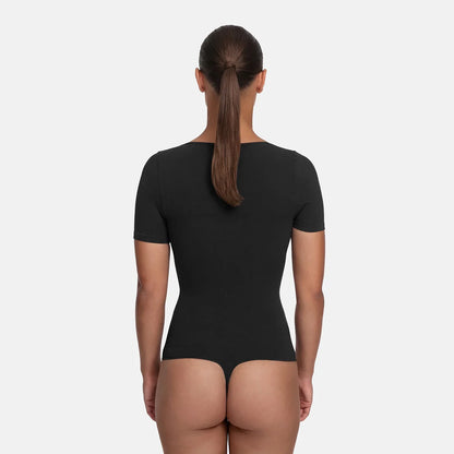 T-shirt bodysuit sculptende shapewear met string