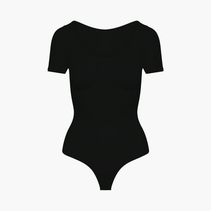 T-shirt bodysuit sculptende shapewear met string
