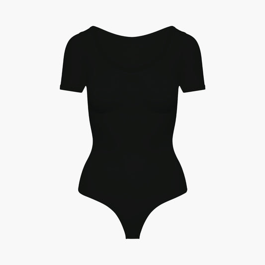 T-shirt bodysuit sculptende shapewear met string