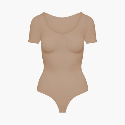 T-shirt bodysuit sculptende shapewear met string