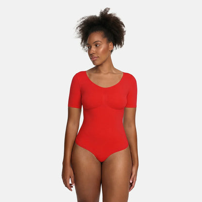 T-shirt bodysuit sculptende shapewear met string