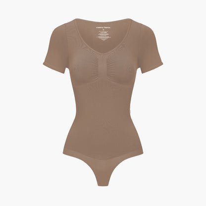 T-shirt bodysuit sculptende shapewear met string