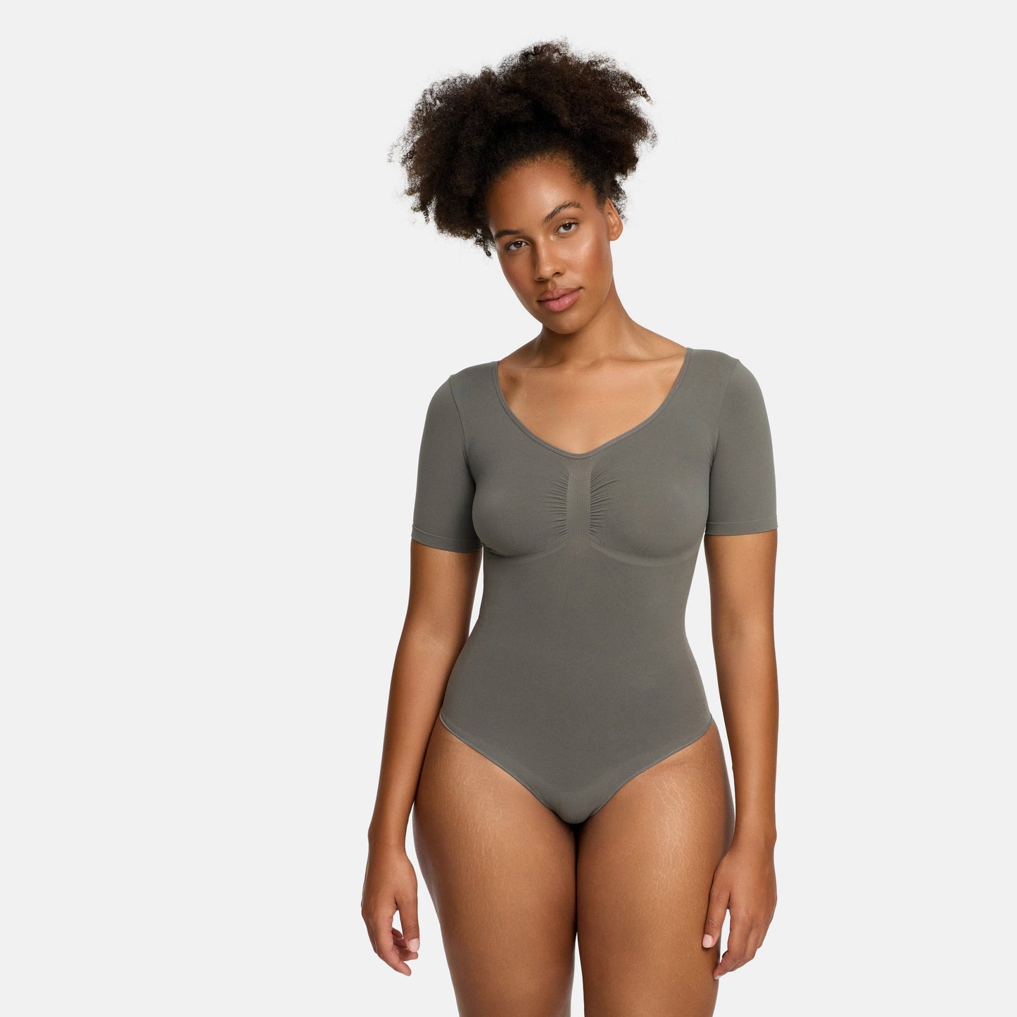 T-shirt bodysuit sculptende shapewear met string