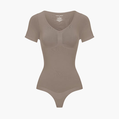 T-shirt bodysuit sculptende shapewear met string