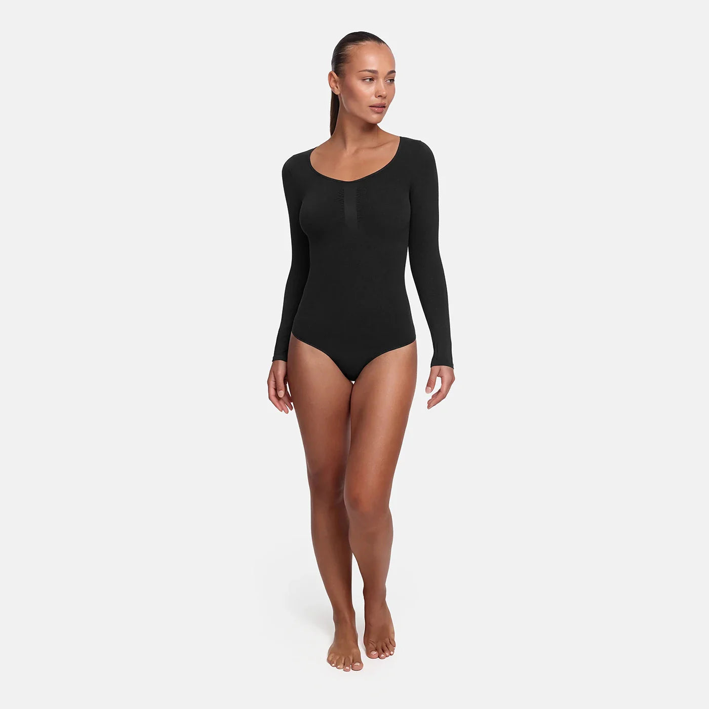 Bodysuit Sculpting Shapewear met lange mouwen (string)