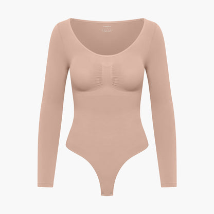 Bodysuit Sculpting Shapewear met lange mouwen (string)
