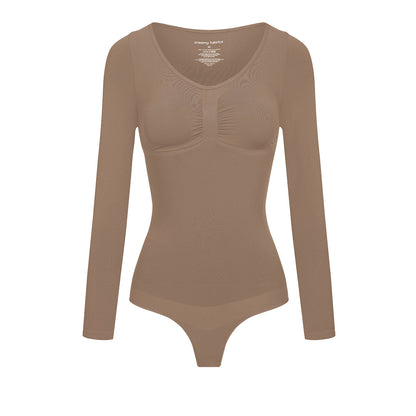 Bodysuit Sculpting Shapewear met lange mouwen (string)