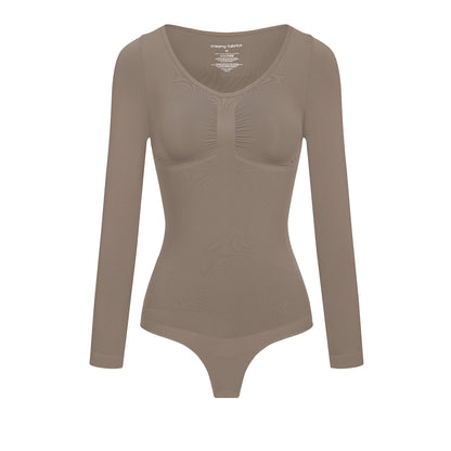 Bodysuit Sculpting Shapewear met lange mouwen (string)