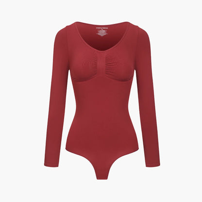 Bodysuit Sculpting Shapewear met lange mouwen (string)