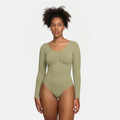 Bodysuit Sculpting Shapewear met lange mouwen (string)