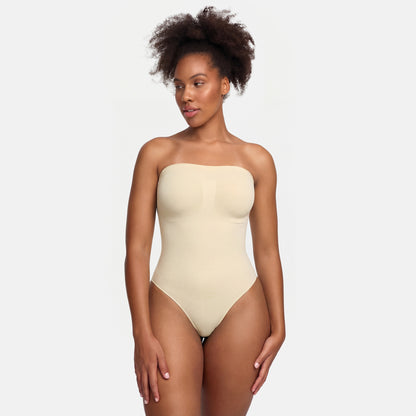 Strapless bodysuit beeldhouwende shapewear met koord